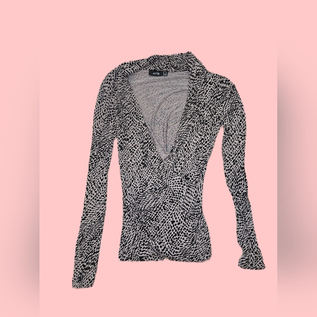 Animal Print V-Neck